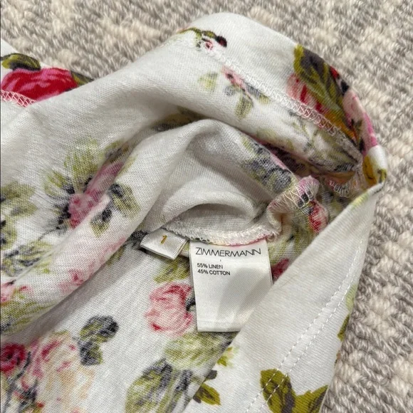 Zimmerman Floral Tee Shirt , size small - Picture 4 of 5